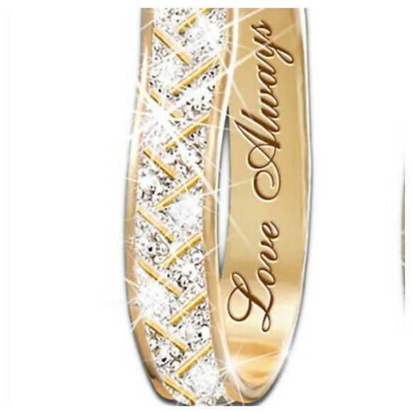 18k Yellow Gold Plated Hoop Earrings Women - Picture 3 of 5